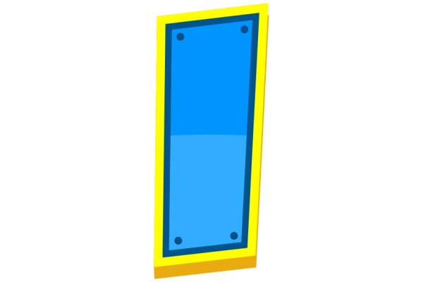 Vibrant Digital Art: A Blue and Yellow Frame