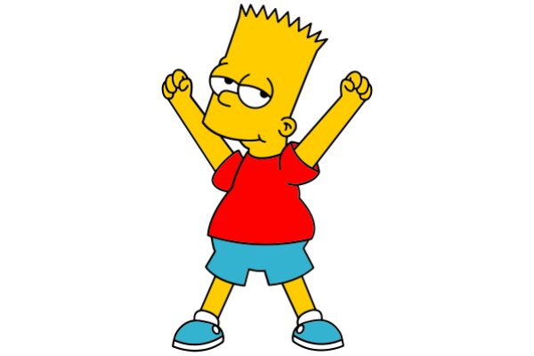 Bart Simpson's Victory Pose: A Classic Cartoon Moment