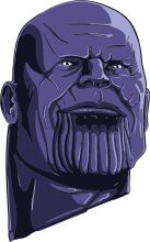 The Purple Avenger: A Stylized Portrait of Thanos