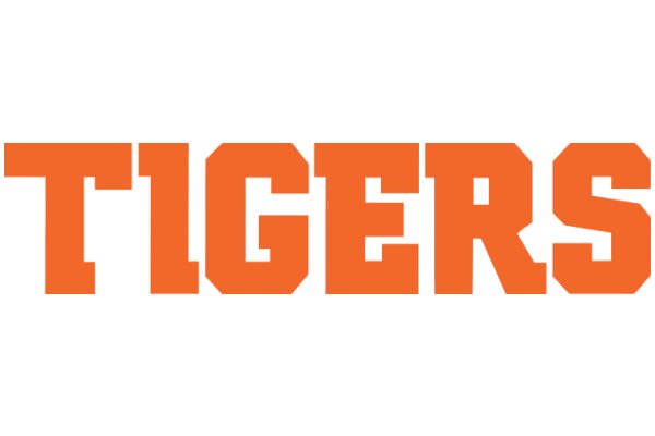 Orange Banner with the Word 'Tigers' in White