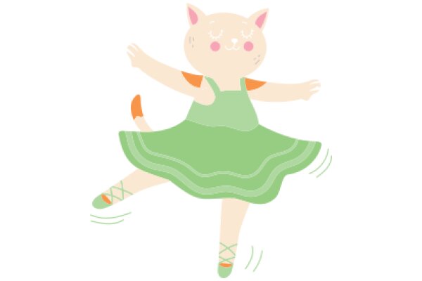 A Whimsical Dance: A Cartoon Cat's Ballet Adventure