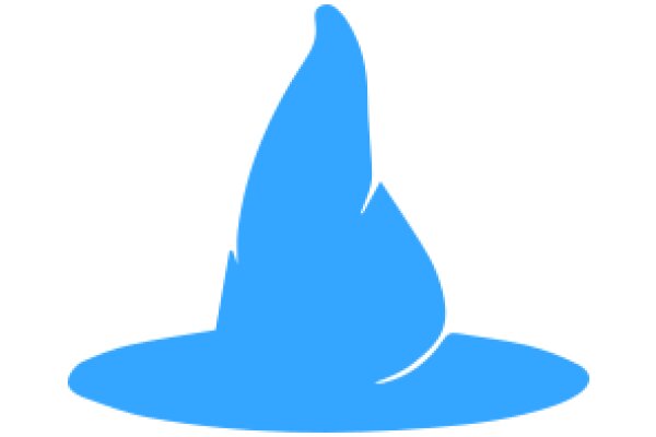 Stylized Blue Cone on White Background