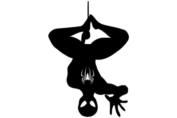 Silhouette of a Spider-Man Figure in a Pose of Prayer