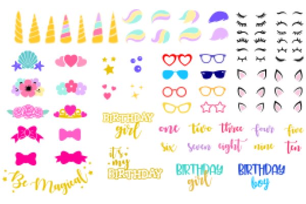 Celebrate Birthdays with Style: A Collection of Birthday-Themed Stickers and Icons