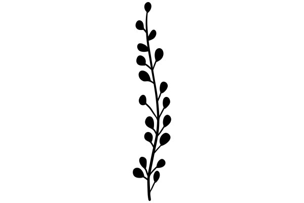 Simplistic Line Art of a Plant