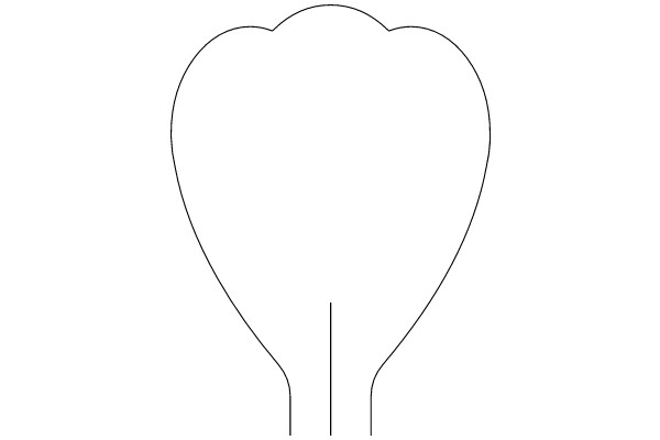 A Simple Line Drawing of a Balloon