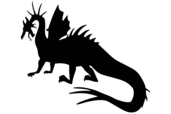 Silhouette of a Majestic Dragon