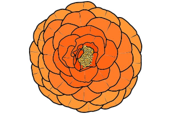 Vibrant Orange Flower with a Yellow Center