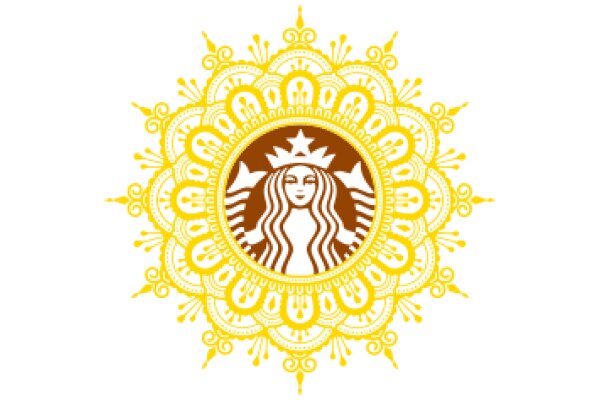 Stylized Starbucks Logo with Intricate Design