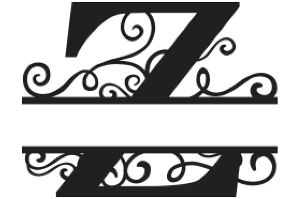 Stylized Letter Z with Decorative Swirls