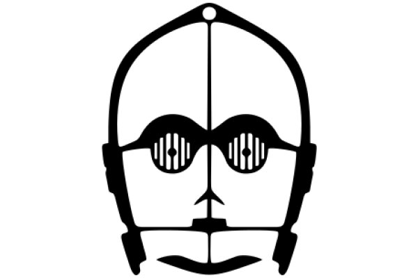 A Silhouette of a Robot's Head with Eyeglasses