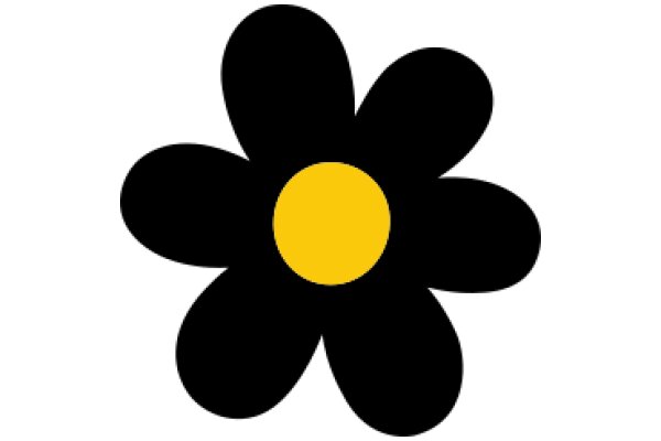 Vibrant Black and Yellow Flower Logo