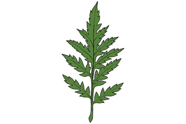 Vibrant Green Leaf Illustration