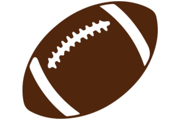 Brown Football Icon with White Stitching