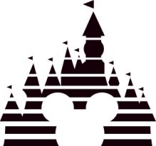 A Silhouette of a Castle with a Mickey Mouse Ear