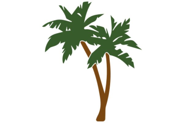 Simplistic Digital Art of a Palm Tree