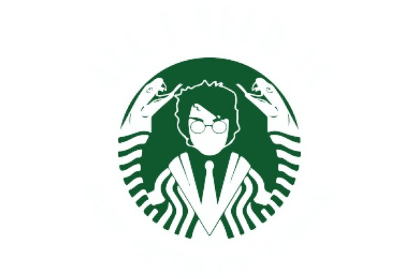 Stylish Starbucks Logo with a Hipster Twist