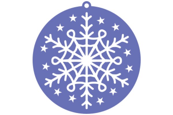 Stylized Snowflake with Starry Night Background