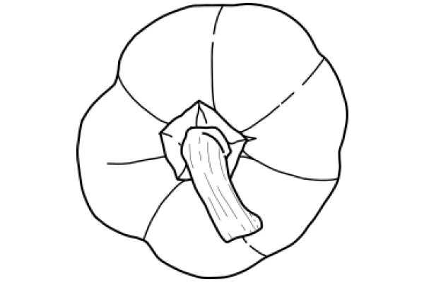 A Simple Line Drawing of a Flower