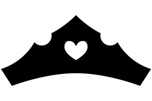 Stylized Black Heart with Pointed Edges