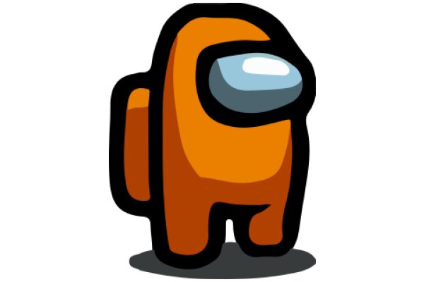 Vivid Illustration of a Stylized Orange Character with a Blue Eye