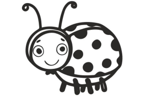 A Whimsical Drawing of a Bug-like Creature with a Smile