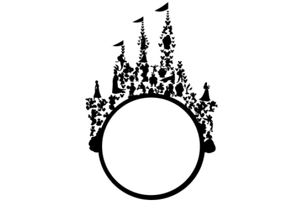 A Silhouette of a Castle and Surrounding Characters