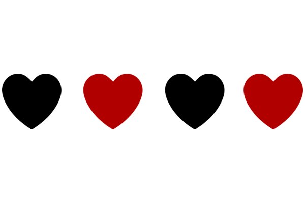 Three Symbolic Hearts in a Row