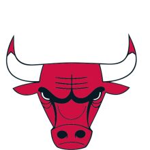 A Stylized Bull Logo in Red and White