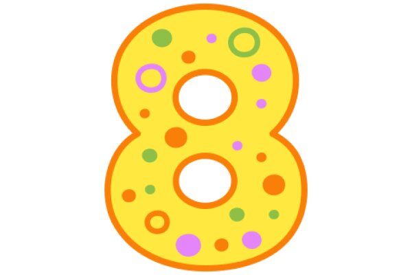 Vibrant and Colorful Number Eight Logo