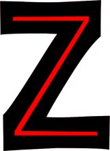 Stylized Letter Z with Red Outline