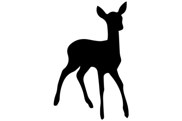 A Silhouette of a Deer-like Animal