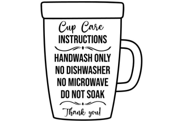 Cup of Care: Handwritten Instructions for Handwashing and Microwave Use