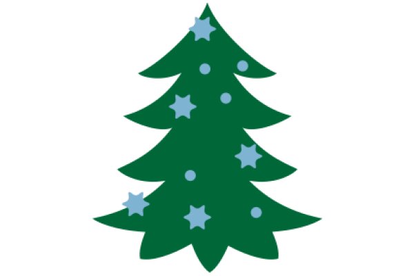 A Festive Christmas Tree with Starry Decorations