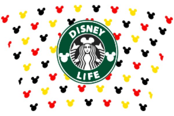 Disney Life: A Pattern of Mickey Mouse and Starbucks Logos