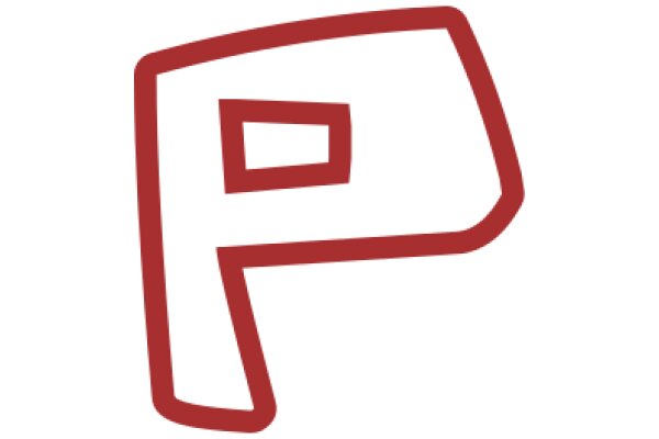 Pixelated Letter P in Red