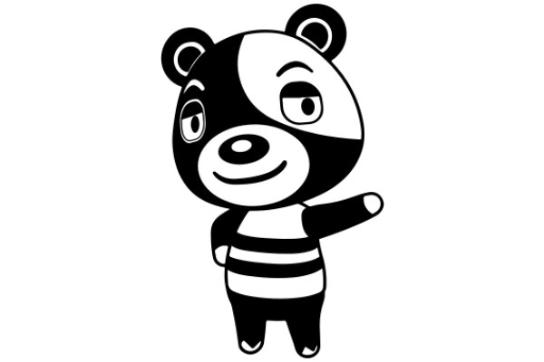 A Playful Panda Bear Character