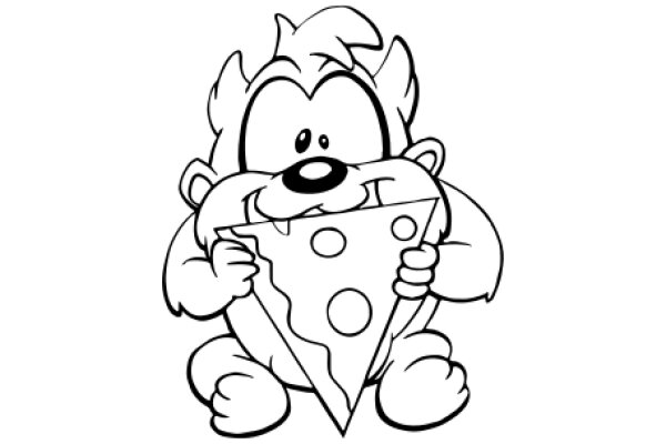 A Playful Pizza-Loving Character