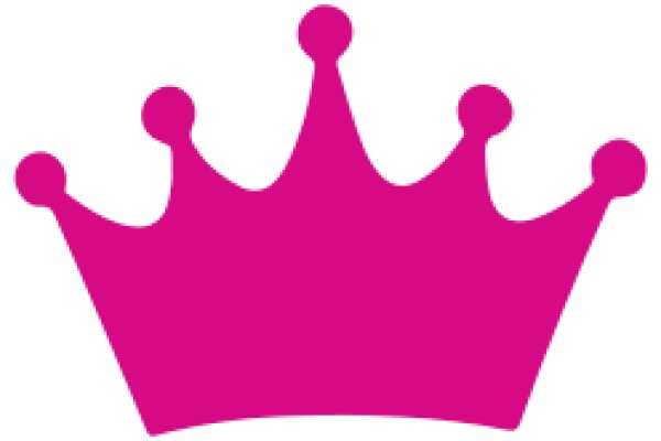 Vibrant Pink Crown on a White Background