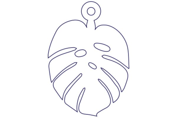 Simplistic Line Drawing of an Apple