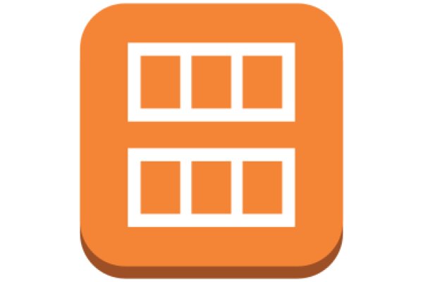 Vivid Orange Icon with a Square Design