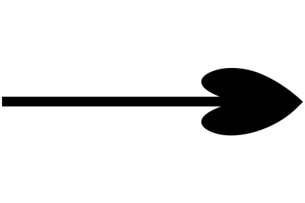 Simplistic Black Arrow on White Background