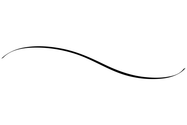 Stylized Abstract Art: A Curved Line on a White Background