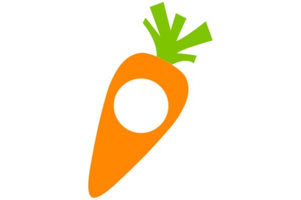 Vibrant Orange Carrot with Green Stem