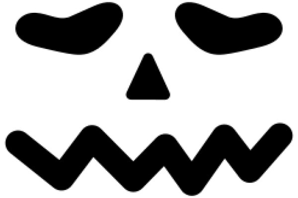 Simplistic Halloween Icon: A Skull with a Wavy Smile