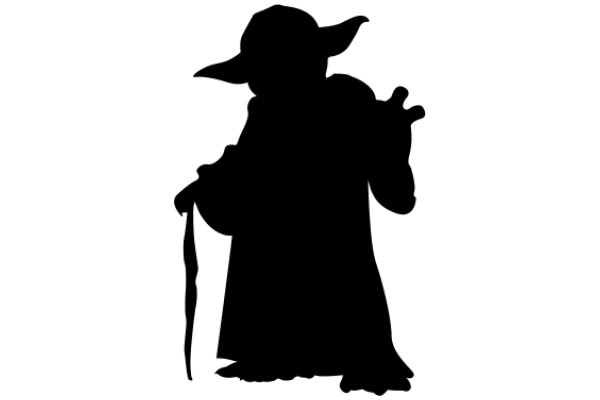 A Silhouette of a Jedi Knight with a Cane