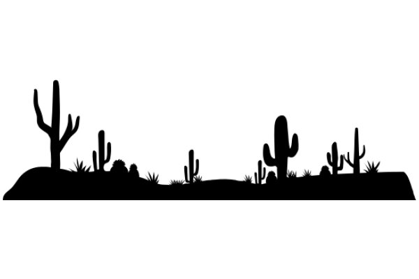 Silhouette of a Desert Landscape