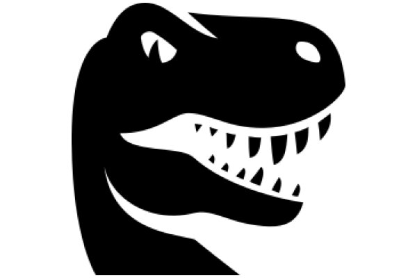 Stylized Black T-Rex Icon