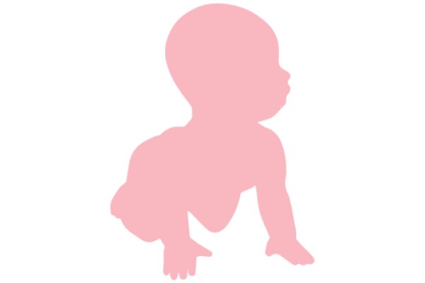 A Silhouette of a Baby in a Pink Hue