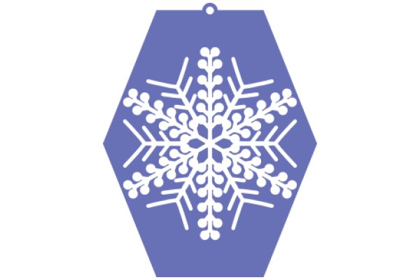 Stylized Snowflake Design on a Purple Background